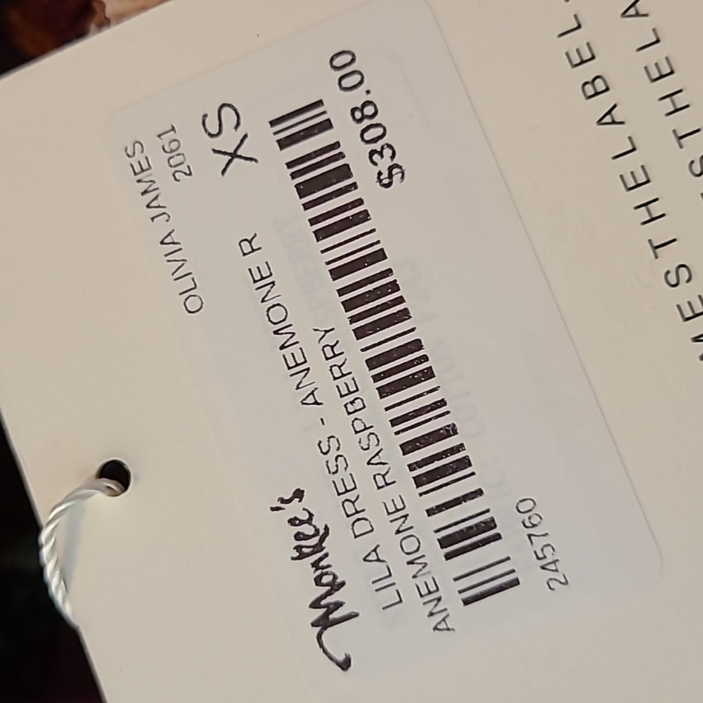 NEW Olivia James The Label Lila Midi Dress in Anemone Raspberry Size XS - Picture 4 of 5
